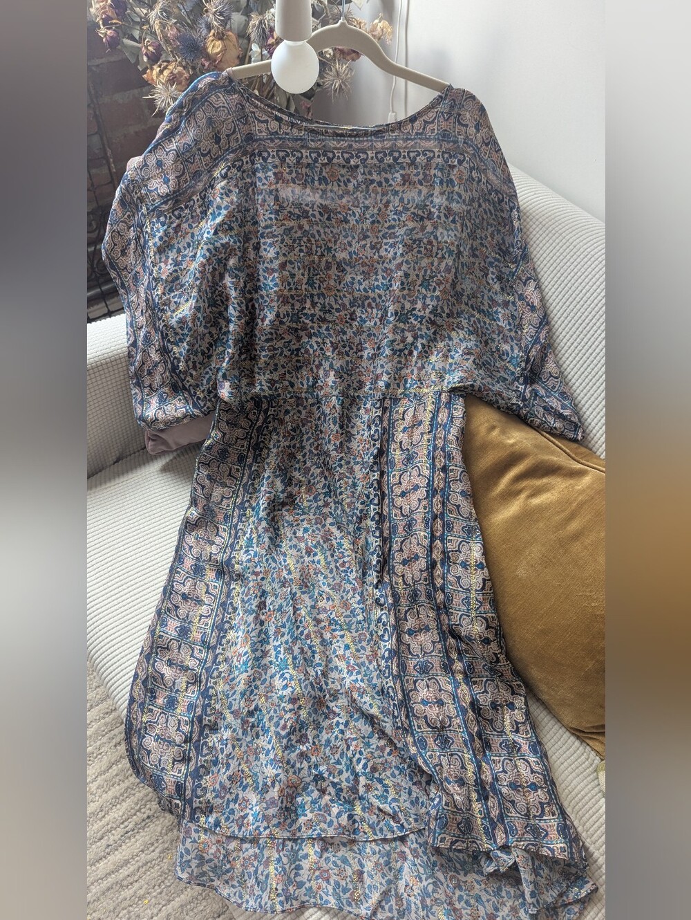 Joie Floral Tunic Silk Midi Dress